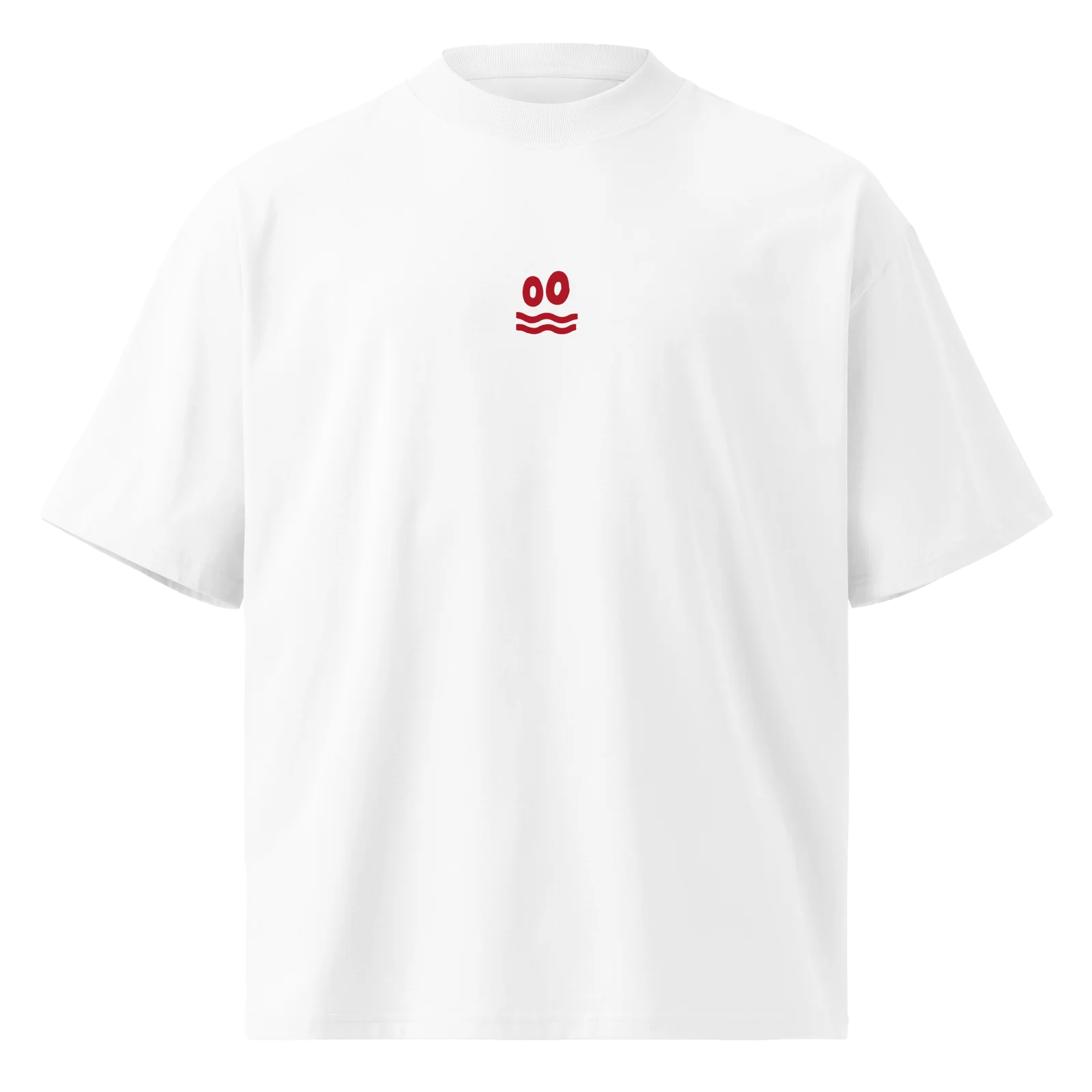 Unisex organic oversized high neck t-shirt