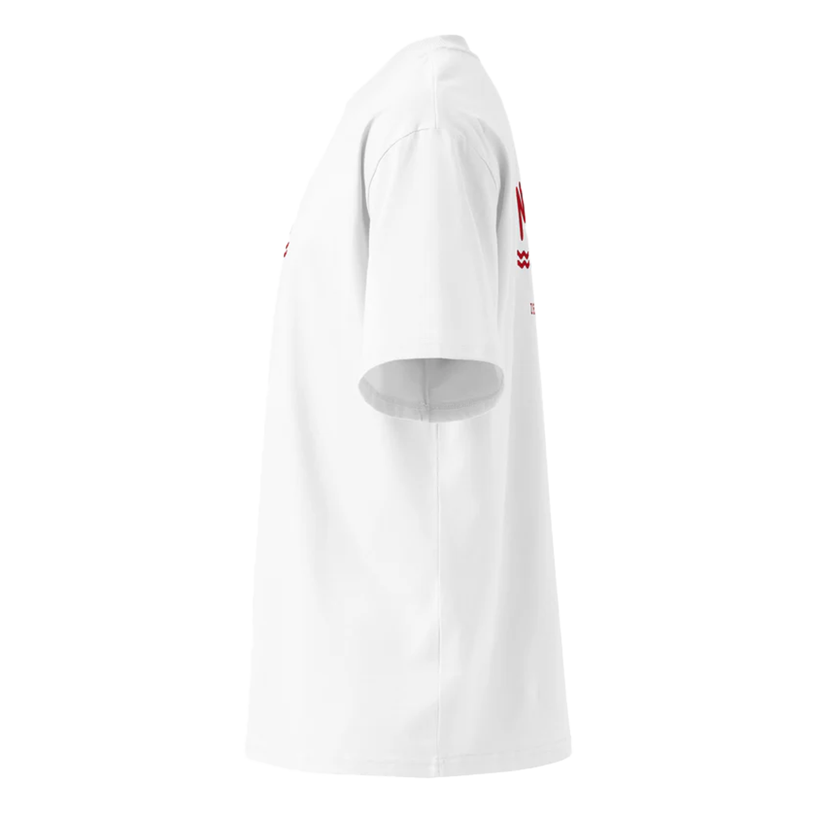 Unisex organic oversized high neck t-shirt